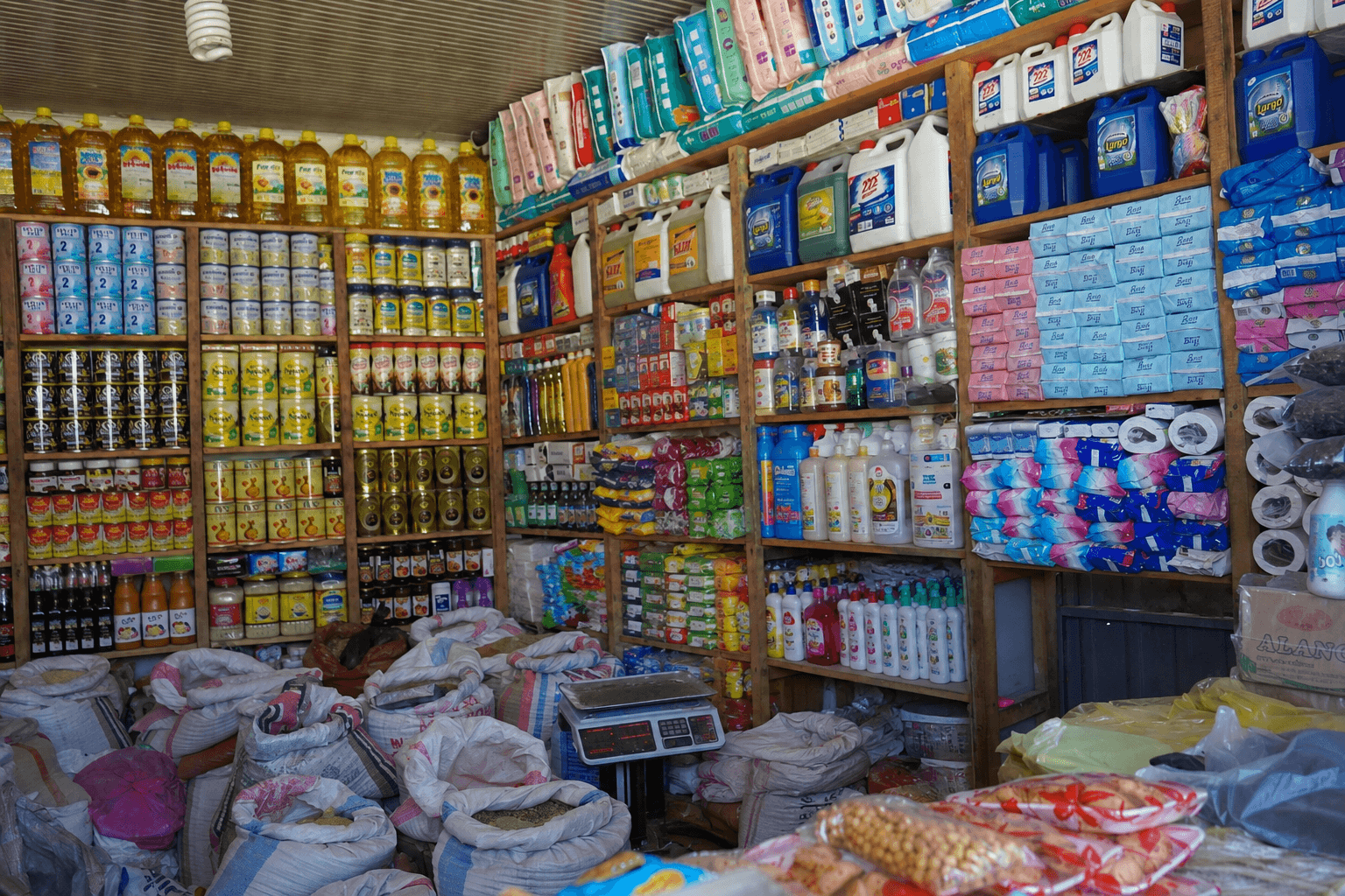 Neighborhood kiosk shop owner